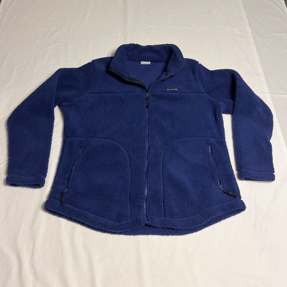 Columbia Sherpa Heavy Fleece Full Zip Jacket Men Size 2XL Blue